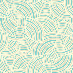 Leinwandbilder - Seamless abstract geometric pattern of random arcuate stripes.
