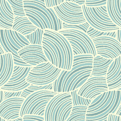 Leinwandbilder - Seamless abstract geometric pattern of random arcuate stripes.
