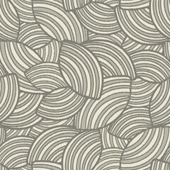 Leinwandbilder - Seamless abstract geometric pattern of random arcuate stripes.
