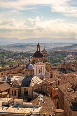 Macerata old town, city centre, Marche region, Italy