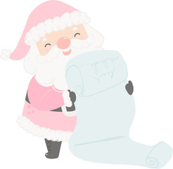 Wall Mural - Cute pink Santa Claus