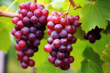 Sticker - bunch of ripe grapes on a vine