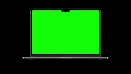 Laptop Animation with Green Screen