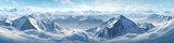 Fototapeta Natura - Water snow landscape mountain north travel winter blue arctic nature