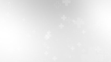 Abstract medical white gray cross pattern background.