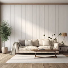 Living room interior mockup, living room interior wall mockup, contemporary farmhouse style living room mockup, empty wall mockup