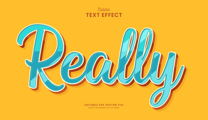 decorative colorful green editable text effect vector design