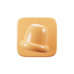 Fototapete - 3d rendering notification icon. Mobile phone user interface icon concept