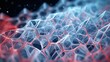 3d voxel nano structure illustration science macro, backdrop research, futuristic tech 3d voxel nano structure