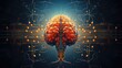 © sevector - mind brain abstract human illustration technology intelligence, design artificial, network information mind brain abstract human