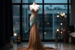 designer evening gown on a mannequin
