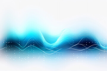 Wall Mural - Audio soundwave scope signal as an abstract background depicting a sampled music sound wave frequency in a recording studio showing its amplitude, computer Generative AI stock illustration image