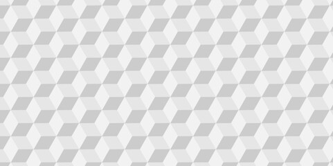Wall Mural - Abstract geometric structure mosaic and tile square background with cubes pattern. Seamless geometric pattern abstract background. abstract cubes geometric white and gray color hexagon technology.