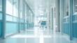 Blurred background hospital hallway