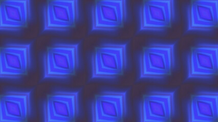 Poster - Repeating pattern with diamonds and blinks. Motion. Diamond-shaped pattern in kaleidoscopic style with flashing. Flashing pattern with colorful diamonds