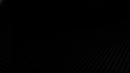 Poster - Black background with translucent bright stripes. Design.Horizontal gray and green stripes that move in a circle in abstraction.