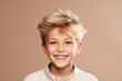 A young boy with a toothbrush in his mouth. This image can be used to promote good oral hygiene and dental care.