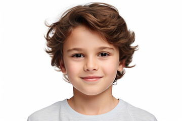 Sticker - A young boy is shown with a toothbrush in his mouth. This image can be used to promote dental hygiene and oral care.