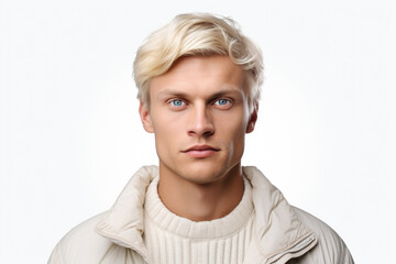 Aufkleber - A picture of a man with blonde hair and blue eyes. This image can be used in various contexts.