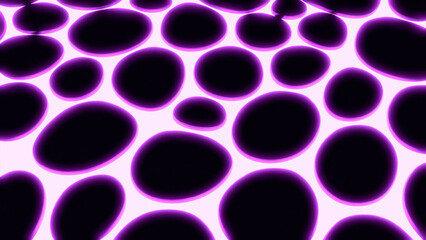 Aufkleber - Neon surface with black circles. Design. Bright neon surface with black holes. Black holes on neon surface in abstract background