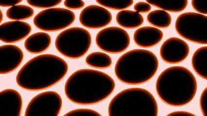 Aufkleber - Neon surface with black circles. Design. Bright neon surface with black holes. Black holes on neon surface in abstract background