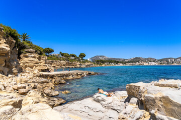 Wall Mural - at the beach called playa la galera near calpe, spain