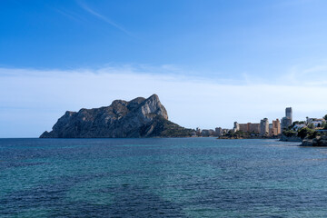 Wall Mural - view from port esportiu les bassetes to ifac near calpe, spain