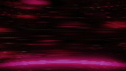 Poster - Pixel background with moving color spots on black background. Motion. Pixel image of colored electro spots. Colored glowing spots move and flicker in pixel image