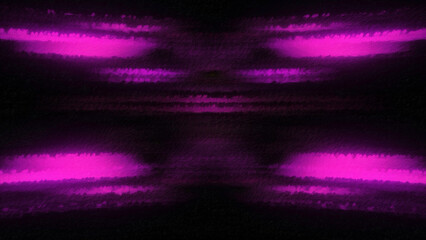 Poster - Background with electric flashes of light spots in cyber space. Motion. Background of emerging and flickering spots of energy on black background. Spots of neon light blink in computer retro style