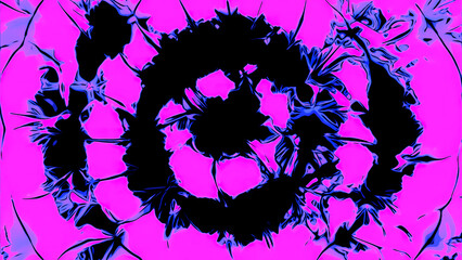Poster - Red and purple background made in 3d format. Design. Bright light colored lines fill the entire background and shine.