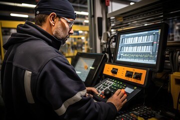 Poster - Interior of a heavy industry machine-building plant