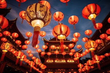 Poster - Chinese lanterns during new year festival
