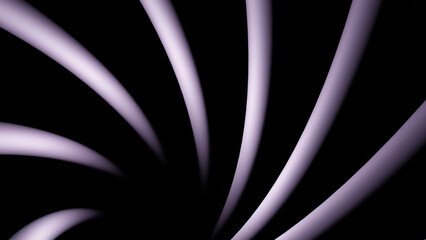 Poster - Rotating 3d lines on black background. Design. Tubes move in rotating whirlpool on black background. Rotating abstract whirlpool of lines in dark