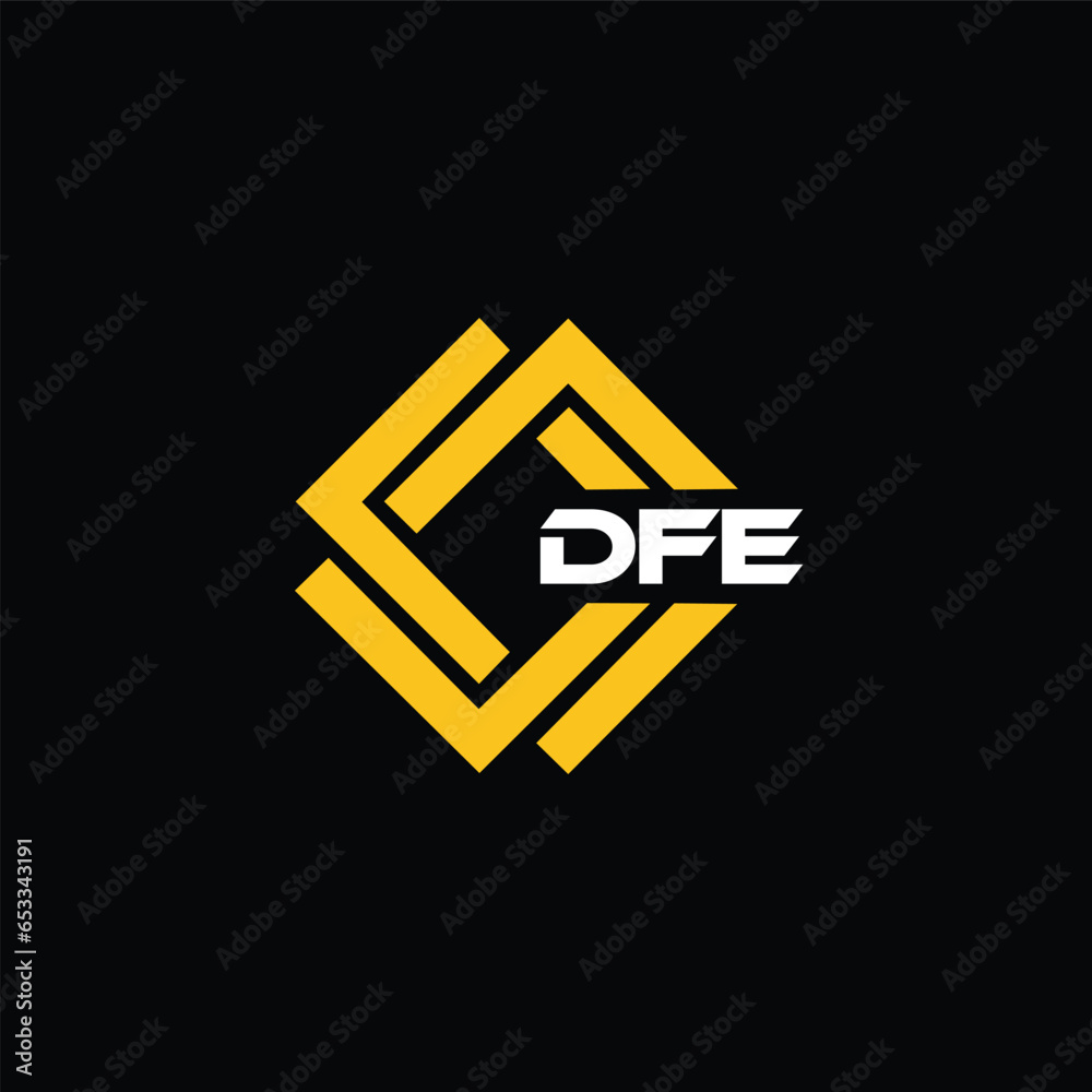 DFE letter design for logo and icon.DFE typography for technology, business and real estate brand.DFE monogram logo.