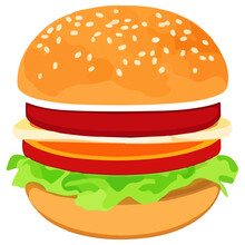 Burger Vector Design Template Illustration