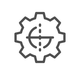 Engineering design related icon outline and linear vector.