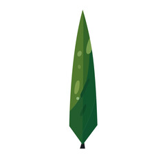 Poster - Green summer forest tree flat vector icon.