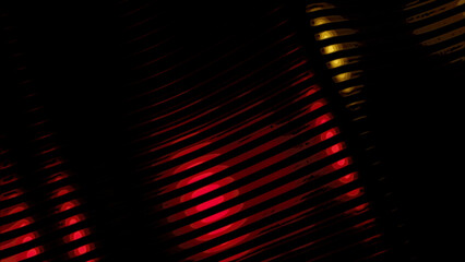 Poster - Animation of rows of colorful yellow and red stripes. Design. Colorful wave gradient animation.