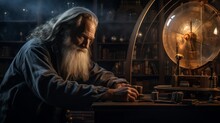 Portrait Of Astronomer Galileo Galilei.generative Ai
