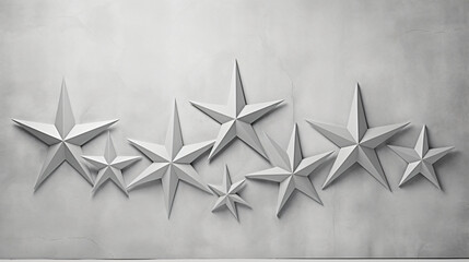 Wall Mural - Silver stars on silver Christmas holiday banner background