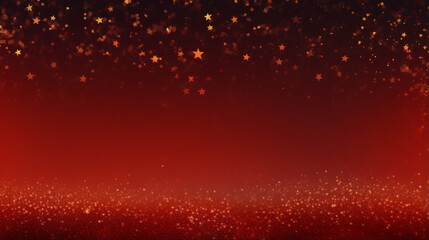 Wall Mural - stars on red christmas holiday banner background