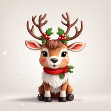  Little Reindeer Graphic For Christmas