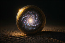 A Spiral Galaxy Contained In A Marble Or Ball.