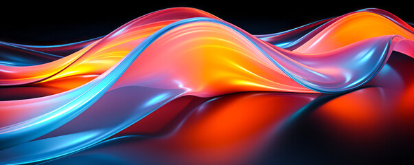 Poster - Copy Space Optimized in Abstract 3D Digital Modern Background