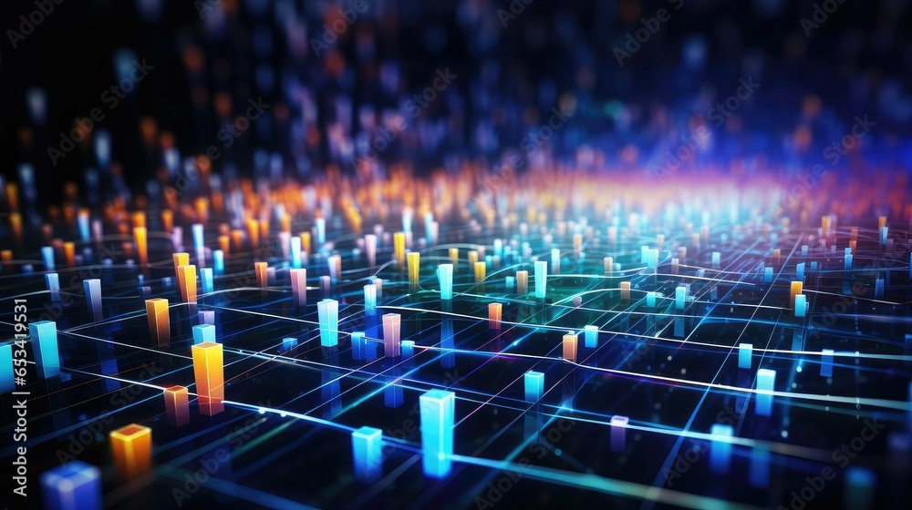 system digital data flow illustration business artificial, intelligence ...