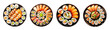 Sushi Set and rolls Isolated cutout on transparent background