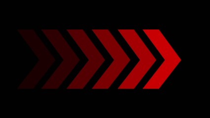 Poster - Road directional arrow sign. Blank red road sign, direction pointer to right against black background