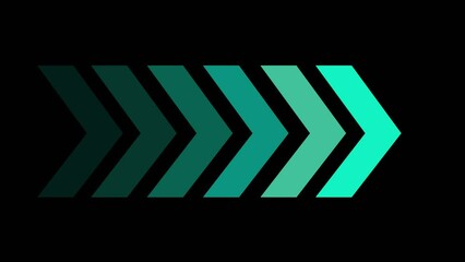 Poster - Road directional arrow sign. Blank bright blue road sign, direction pointer to right against black background