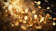 cash gold coin explosion illustration win en, treasure realistic, game shiny cash gold coin explosion
