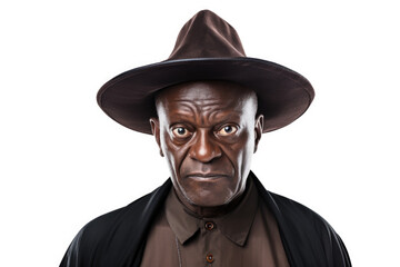 Poster - A man wearing a hat and a brown shirt. Versatile image suitable for various purposes.